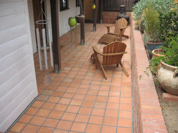 Installed 8 inch Mexican Saltillo tiles 7 3/4 inch for sale 7 1/2 inch mexican pavers